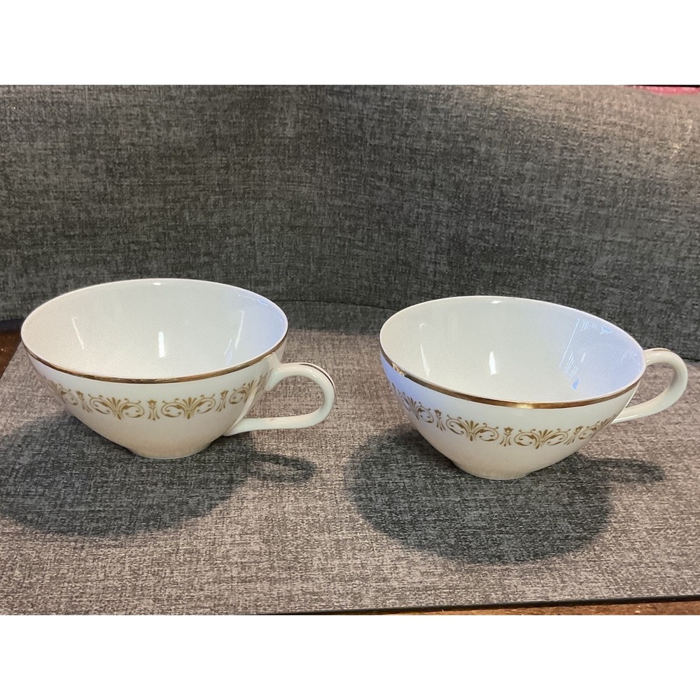 Imperial Gold Coffee Tea Cup #504 White/Gold Lot Of 2 Read
